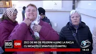 Zeci de mii de pelerini ajung la racla cu moaștele Sf&acirc;ntului Dimitru