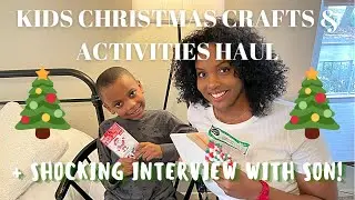 VLOGMAS 2020 | Kids Christmas Crafts / Activity Haul + Holiday Interview w/ A 9 Year Old (Shocking!)