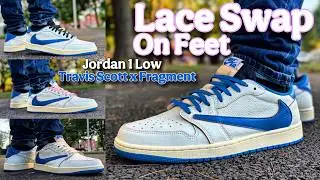 Jordan 1 Low Travis Scott x Fragment 2025 - On Feet & Lace Swap