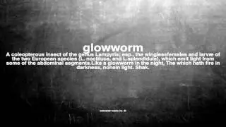 What does glowworm mean