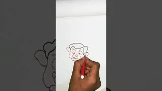 Easy drawing of Mr.Bean | beautiful smile #shorts by #rrsketcher
