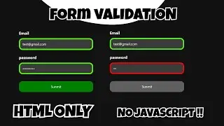 Form validation using html css only | html form validation  | html form validation animation |