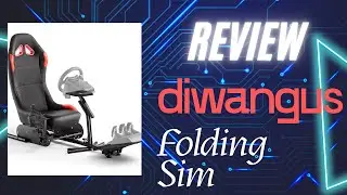 DIWANGUS Racing Simulator Cockpit Foldable Racing Wheel Stand with Seat Chair Review Video
