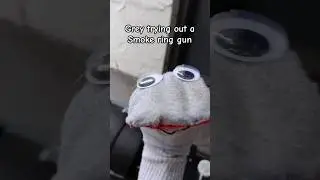 trying out a smoke ring gun