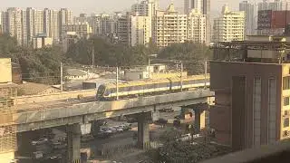 Mumbai Metro Line 4 latest trail run #mumbaimetro #metro #thane #ghodbunderroad 