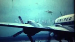 1961: United airplane propeller start burns blows smoke explosion.  OMAHA, NEBRASKA