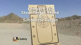 Re-Nine Safety Compact 1x2 Steel Target Stand & Silhouette Target