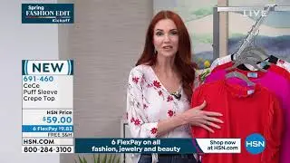 CeCe Puff Sleeve Crepe Top