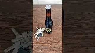how to open bottle with out bottle opener( with key)