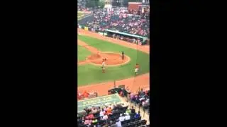Dog-gone silliness on the field at the Greensboro Grasshopper game