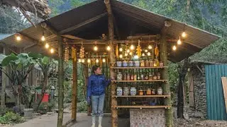 From a dilapidated kitchen to a cool, green bamboo kitchen | Simple bamboo shelving installation