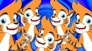 Five Big Tigers | Nursery Rhymes | Kids Songs For Children | Baby Songs