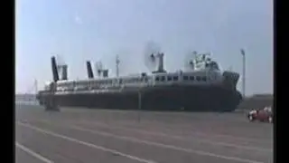 Hovercraft departing from Dover
