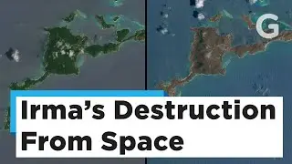 Satellite Images of The Caribbean Islands Before and After Hurricane Irma