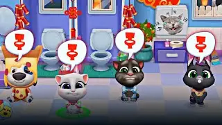 Everyone came to the toilet together 🤣 || My Talking Tom Friends (ios, android) walkthrough - HD  