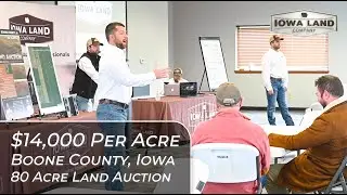 $14,000 Per Acre Boone County, Iowa 80 Acre Farmland Auction