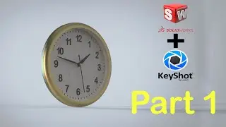 Solidworks tutorial | Design a Wall clock & render with keyshot Parte 1/2