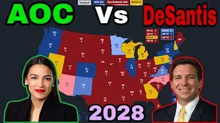 AOC против Рона ДеСантиса | Прогноз на выборы 2028 года
