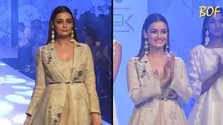 Diya Mirza on Ramp walk at Bombay Times Fashion Week Spring Summer 2019 Day-2