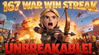 167 War Win Streak?! 😱 Queen Shocked | Clash of Clans