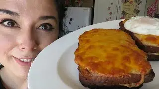 Sandwich Croque Monsieur/Sandwich gratinado de cheddar y salsa bechamell/Marisolpink