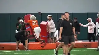 Miami Defense Run Your Feet Tackle Drill