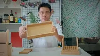 Bamboo bread slicer