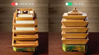 I Turned Mahjong Into a Wooden Temple - Woodworking Art