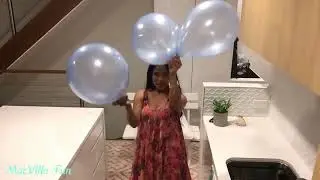 Металлические синие шары 🎈 Лопаем и надуваем три шарика при участии Nail and Heel Pop!!