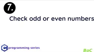 Check odd or even numbers in C programming #7