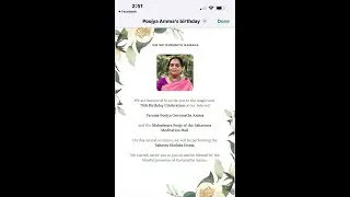75th Birthday Celebration of our beloved Parama Poojya Gurumatha Amma & Mahadwara Pooja