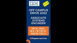 IBM Off Campus Drive 2022 for Associate Systems Engineer | IT Job | Engineering Job | Across India