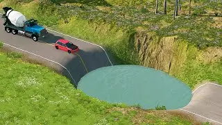 Mobil vs Giant Pit #2 - BeamNG Drive