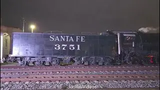 9/21/25 Pre: BNSF 5869 leads Santa Fe/ATSF 3751 LA Trainfest 2025 display train out of LAUPT