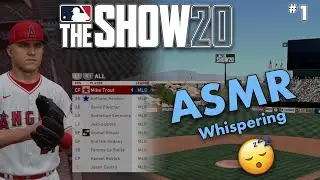 ASMR Gaming | MLB The Show 20 Angels Franchise #1 (Whispering + Controller Sounds)