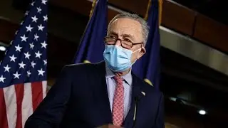 Senator Chuck Schumer holds a news conference to discuss coronavirus and the need to pass a stimulus