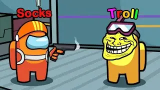 Among us but NEW TROLL ROLE (mods)