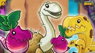 ¡JUEGO CON TODOS LOS DINOSAURIOS DE CAPITÁN COMBUSTIBLE! | Plants vs. Zombies: Heroes