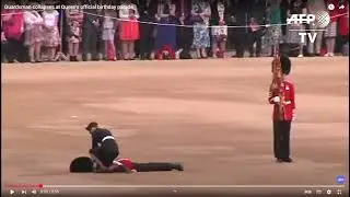 Guardsman's dignity at Queen's official birthday parade