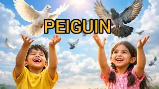 Kids Release Pigeon 🕊️ | Kids & Pigeon | Cute Kids Video | Kids Learning Video | peiguin and sound 