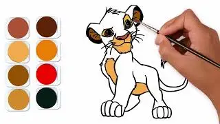 Simba Painting for Kids | Easy Lion King Art Activity for Ages 4-6