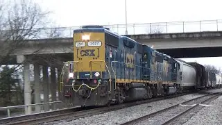 CSX GP38-3 2027 Leads Local M771-02 on 1/2/22