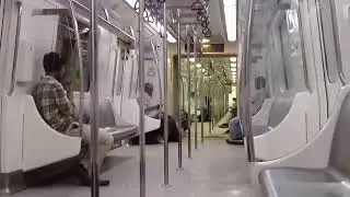 Arriving Bata Chowk Metro Station,Violet Line (DMRC)
