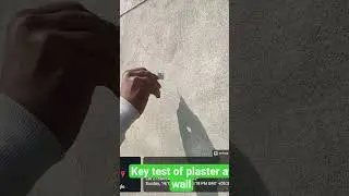 Key test of plaster at boundary wall. #plastering #plaster #wall #testing