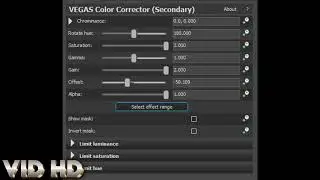 Color Corrector Secondary Setting For Psychedelic