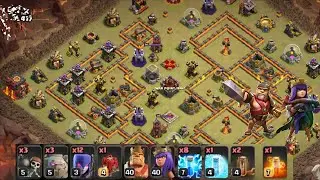 Best Th10 Ground  War Attack Strategy 2021 3GOLEMS + 15WITCHES  | TH10 BASE ATTACK #TH10 #COC