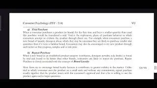 PSY514 Lecture 38 Consumer Psychology Short Lecture VU Lectures