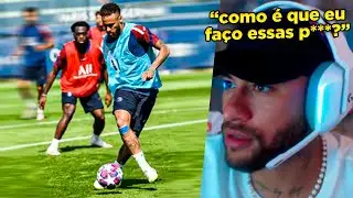 NEYMAR REAGE A SEUS LANCES NOS TREINOS E FICA ASSUSTADO!! NEY REAGINDO A SUAS SKILLS!!