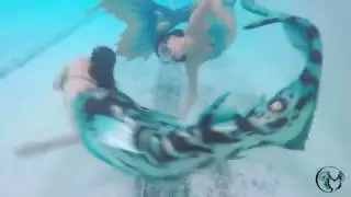 Mermaid Practice At The Pool