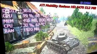 HP ProBook: ATi M. HD 5470 - i3 370M | Gaming test #12: War Thunder